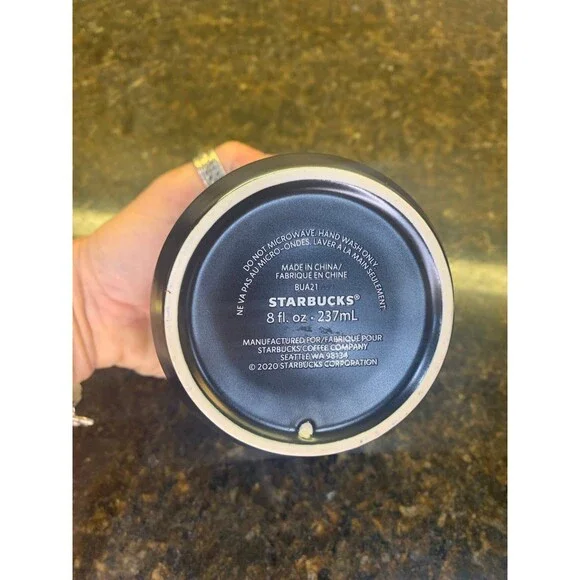 Starbucks 2020 Iridescent Blue Double Wall Short Tumbler 8 OZ - EUC - Picture 4 of 5